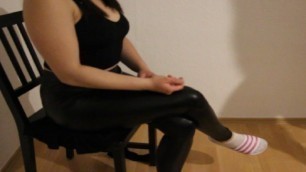 Komm Auf Meinem Sport BH Und Leder Leggings