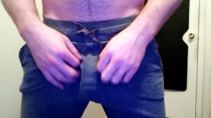 Big Soft Cock in Grey Sweats