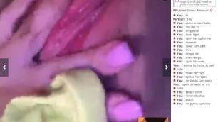 Omegle Girl Plays with Wet Pussy