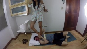 Throat and Face Trampling , Jumping , Choke ( GOPRO ANGLE- PREVIEW )