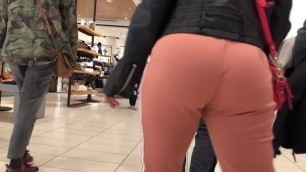 Ebony BBW VPL Candid Jiggle Pink Soft Pants.