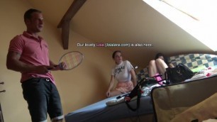 Backstage Tennis with Lucie and other Leon Girls (Lola is also There)