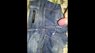 Cumming on her Shorts