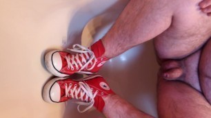 Naked in Red Converse