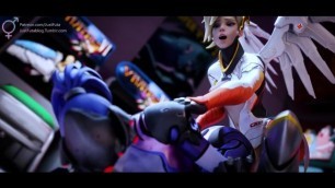 Futanari Dickgirl Mercy Widowmaker Anal at Hanamura Arcade - just Futa