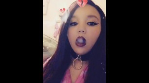 Big Titty Goth GF Smoking SFW