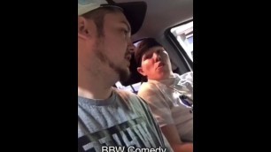 Sexy Brunette Chased and Taped up by 2 Guys