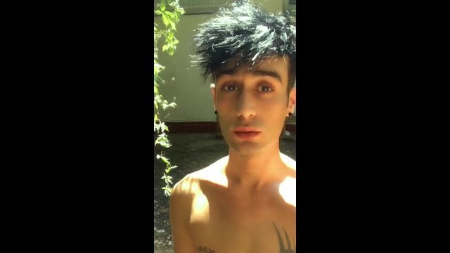 Twink Pisses on the Stairs near the Open Air Pool