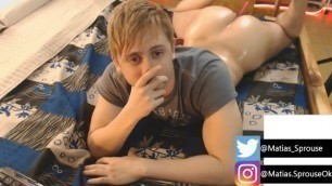MATIAS SPROUSE SHOWING HIS BIG OILED BUBBLE BUTT