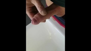 Young Straight Guy Piss with Hard Cock to Huge Cumshot