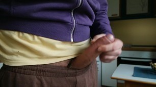 Big Uncut Daddy getting Hard and Shootin his Cum.........