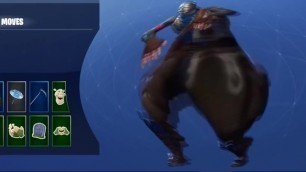 THICK FORTNITE SKIN SLAPS HIS BIG BLACK COCK