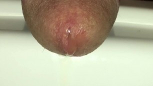 Close up Pre-cum Piss