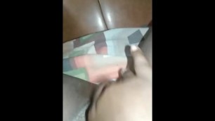 Rubbing my Hairy Jaican Pussy