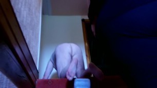 Whipping my Pathetic, Worthless Slave as he Crawls Naked up the Stairs!