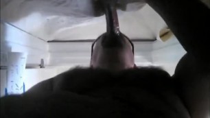 Furry Guy Sucks of a Big Cock at Glory Hole and Swallows 2