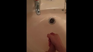 Lad Cums in Sink