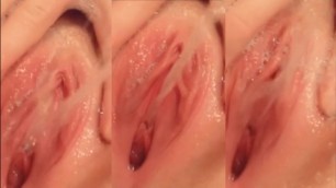 MY PISS CLOSEUP PULSATING PUSSY IN SHOWER! PEEING CLOSE TO ORGASM!