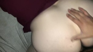 Big Booty White GF Twerking on his Dick