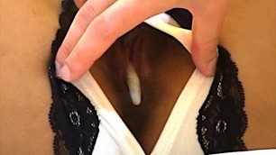 After Creampie Sperm Drops out of Tight Pussy