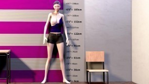 Girl Growing into very Tall Woman with Huge Boobs