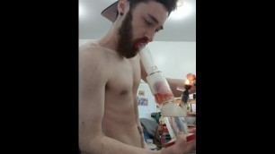 Shaking my Grinder for Kief and taking a Hit