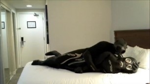 Wearing Full Body Orca Suit Play with Dummy Orca and Jerk off