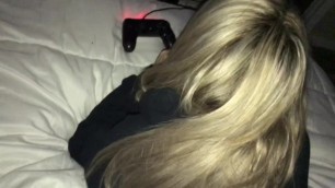 Very Hot Gamer Girl Fucked while Playing PS4
