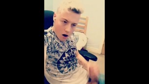 Young British Guy Moaning and Wanking before Cumming Hard