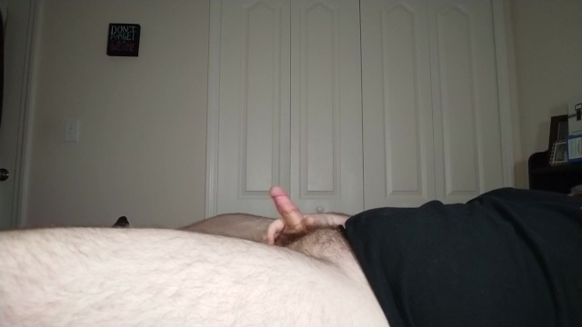 Chubby Virgin Milks his Cock after a Long Day of Edging