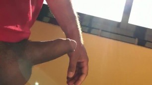 Nearly Caught, Cock out Walking from Hotel Reception to Room.