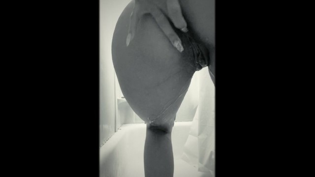 Playing with my Pussy in the Shower for a little to get Hot