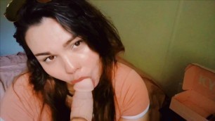 Blowjob Testing Kylie Cosmetics Lipstick on a Dildo and a Real Cock!