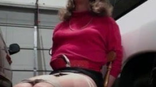 Tied to a chair in garage 2