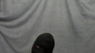 Masked fag dildo throatfuck