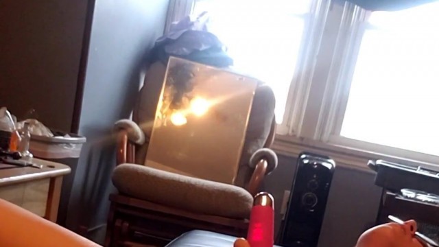 Girl has an intense wet orgasm at home!