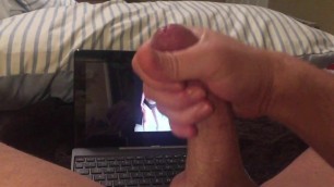 Jerking my hard cock for julia