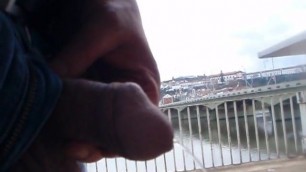 My boyfriend pissing in public and me filming him