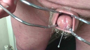 Foreskin with squirty cream and big cumshot