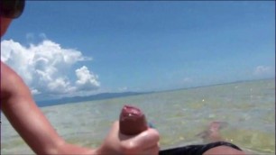Blonde Beach Slut Fucks and Sucks Boyfriend on Beach