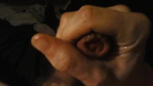 wanking uncut cock and cums mutiple times