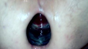 My playing with ass in the bathroom