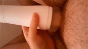 Big cum! Fleshlight in the tub
