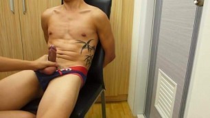 Guy slave bound tape gagged and jerked off