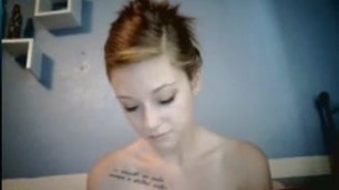 Hot blond girl on Skype