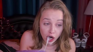 Super Sloppy Blowjob games with Dildo!!!!