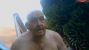 grandpa in the yard