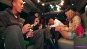 In a party limousine through night Prague     part&period;3