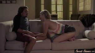 Teen stepsister fucked hard by her stepbro