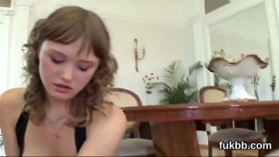 Flirty looker stretches her pussy and enjoys hardcore penetration